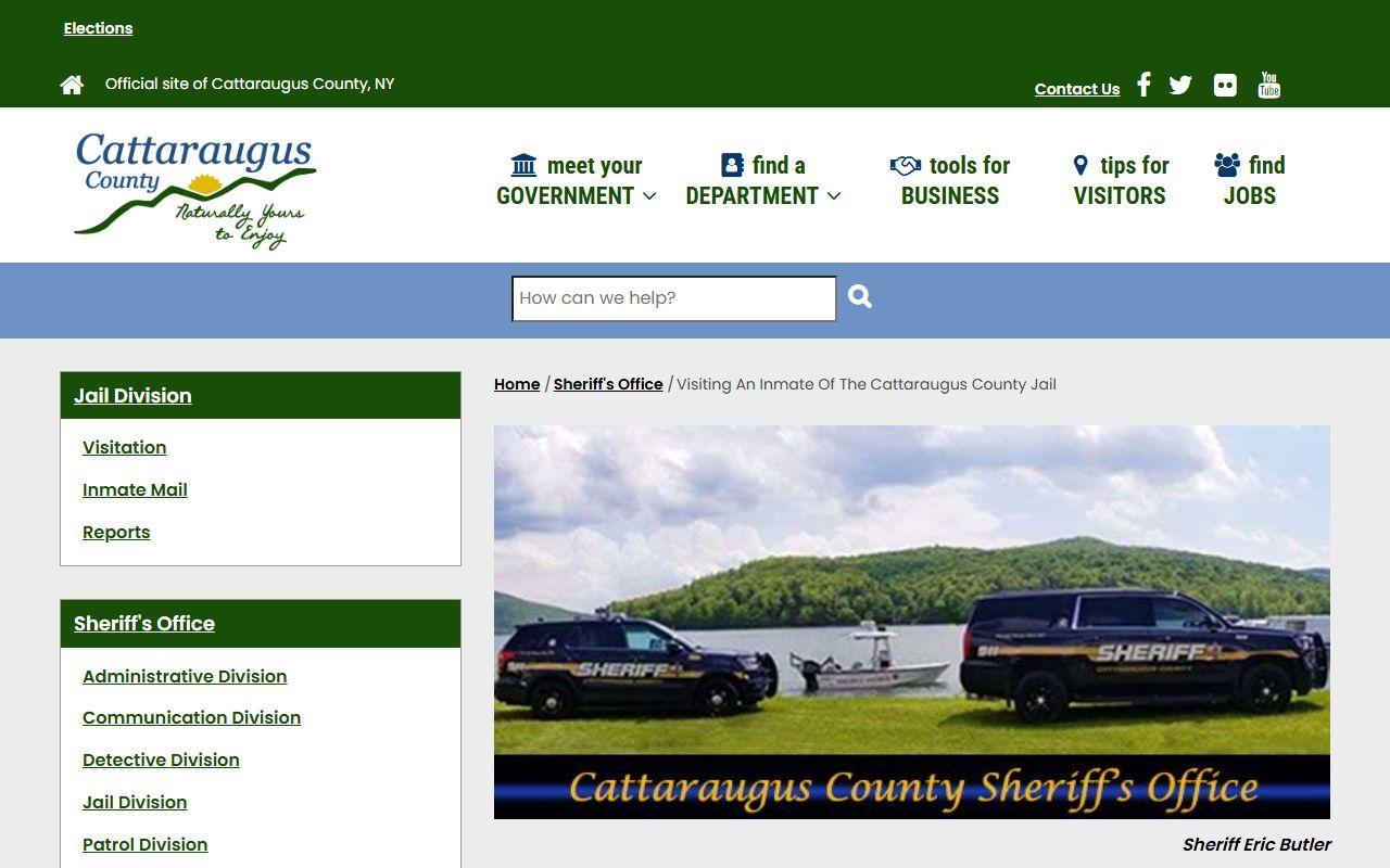 Cattaraugus County Jail visitation schedule and rules