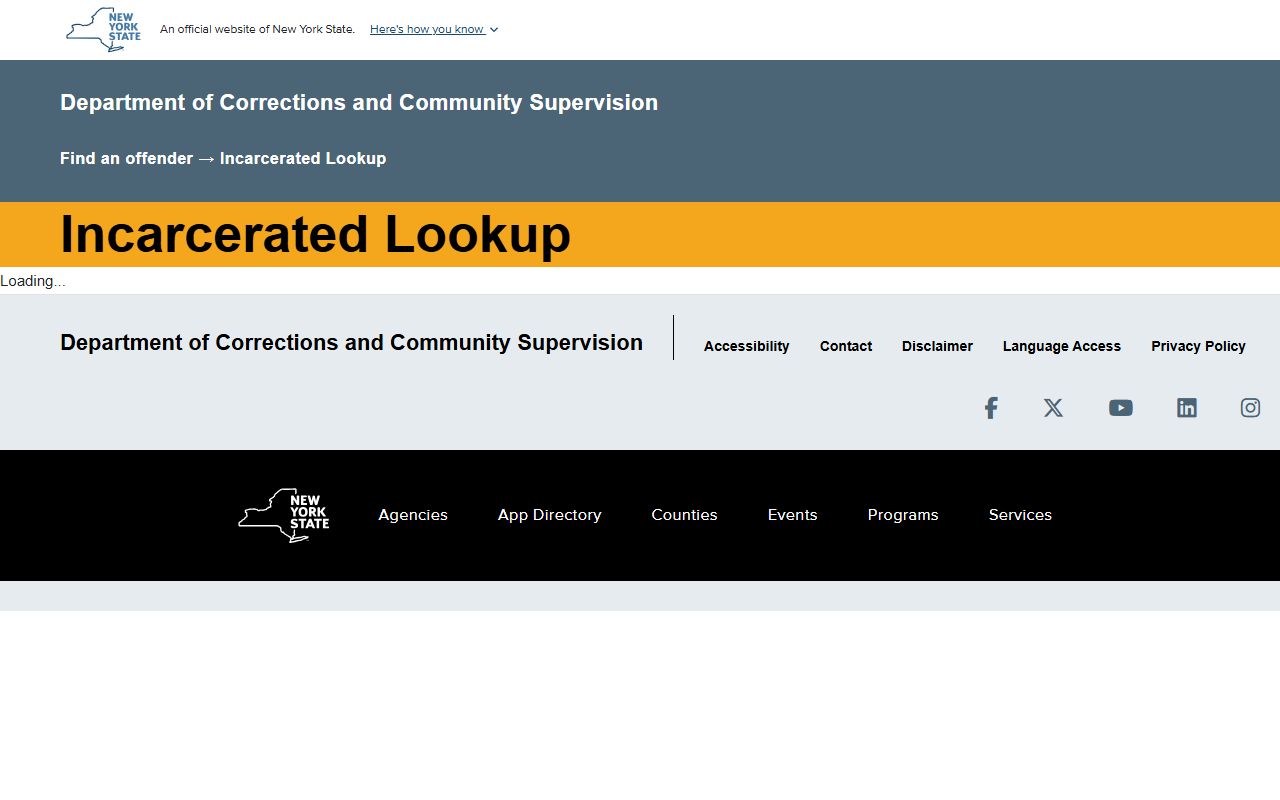 New York DOCCS locator for Cattaraugus County inmate records after state prison transfer